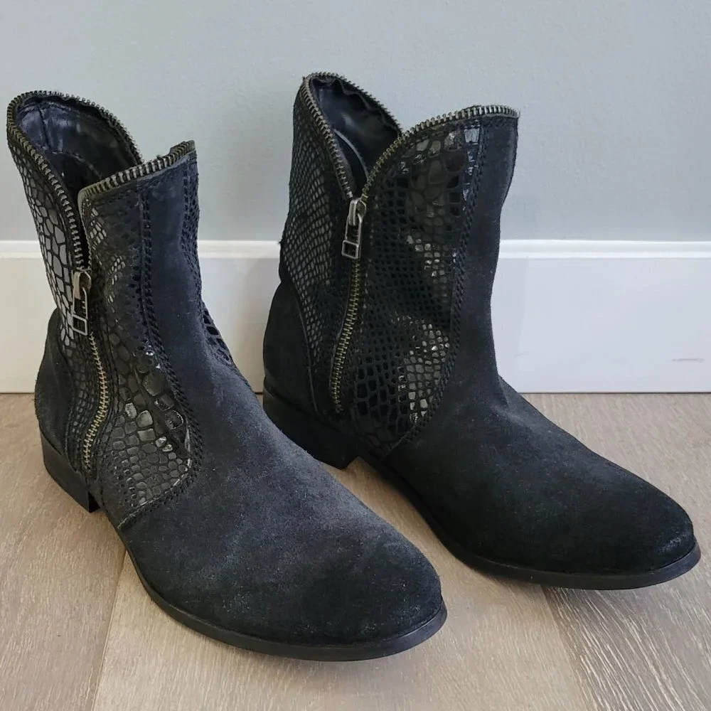 Catherine Maledrino Zipper Ankle Boot Size 8